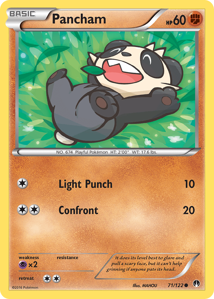Pancham Pokémon card