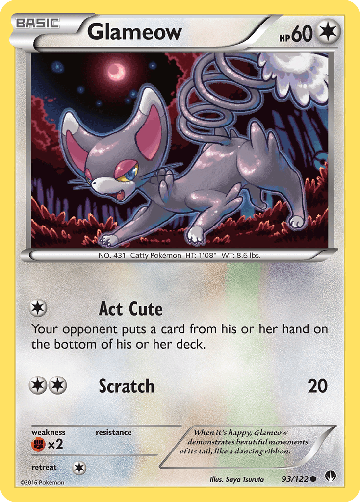 Glameow Pokémon card