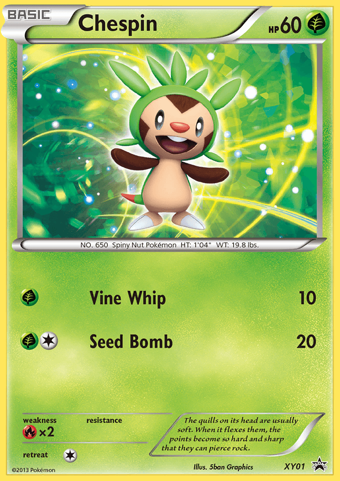 Chespin Pokémon card