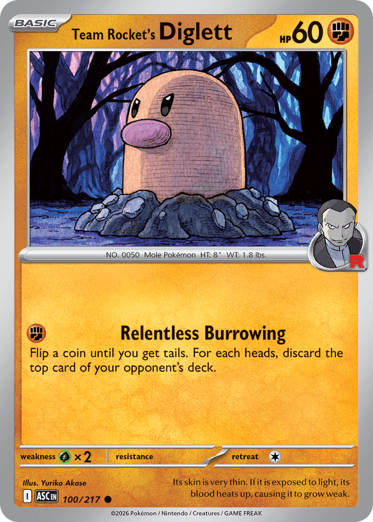 Team Rocket's Diglett — Fighting type