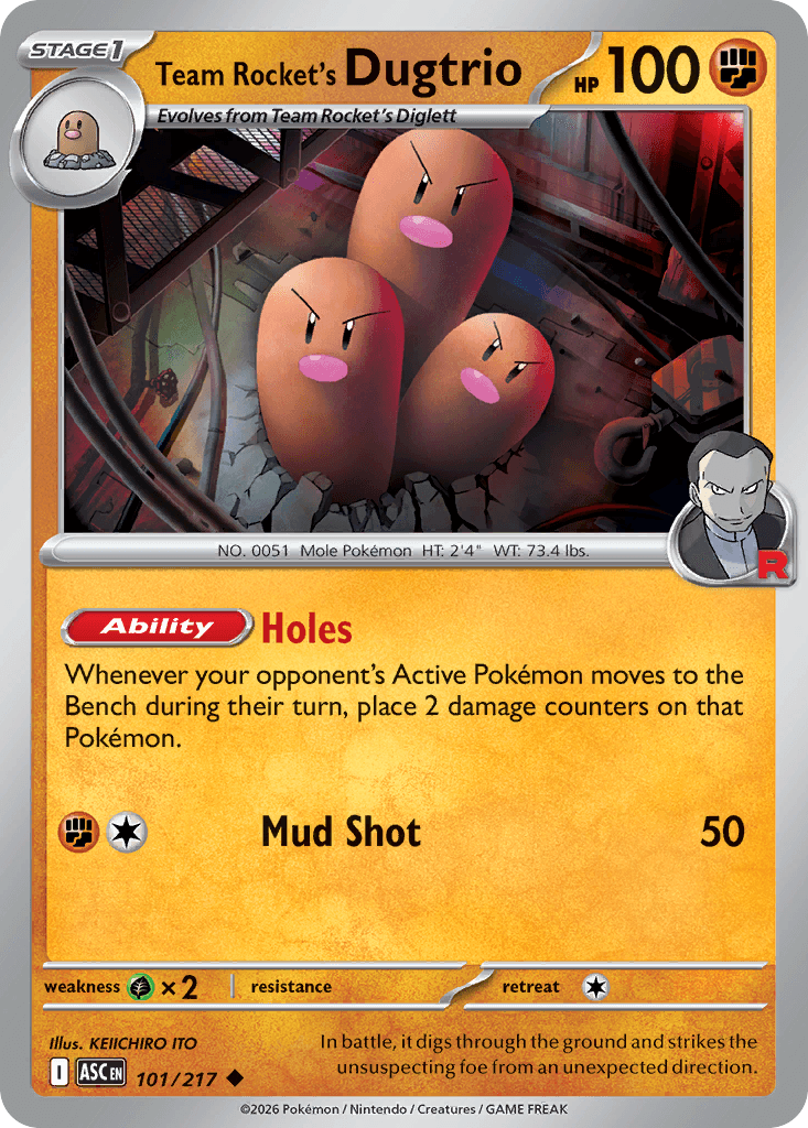 Team Rocket's Dugtrio — Fighting type