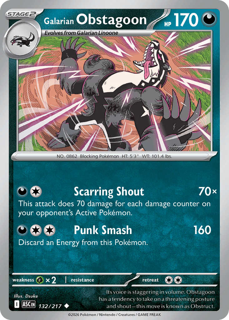 Galarian Obstagoon — Darkness type
