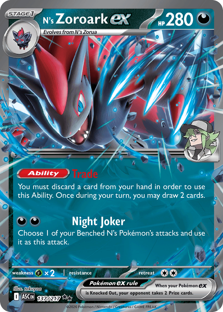N's Zoroark ex — Darkness type