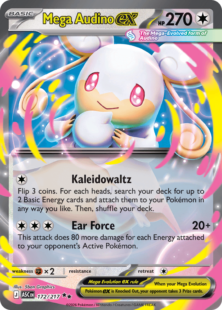 Mega Audino ex — Colorless type