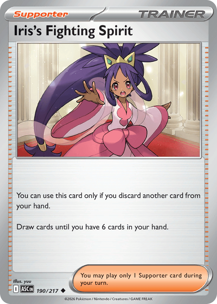 Iris's Fighting Spirit Pokémon card