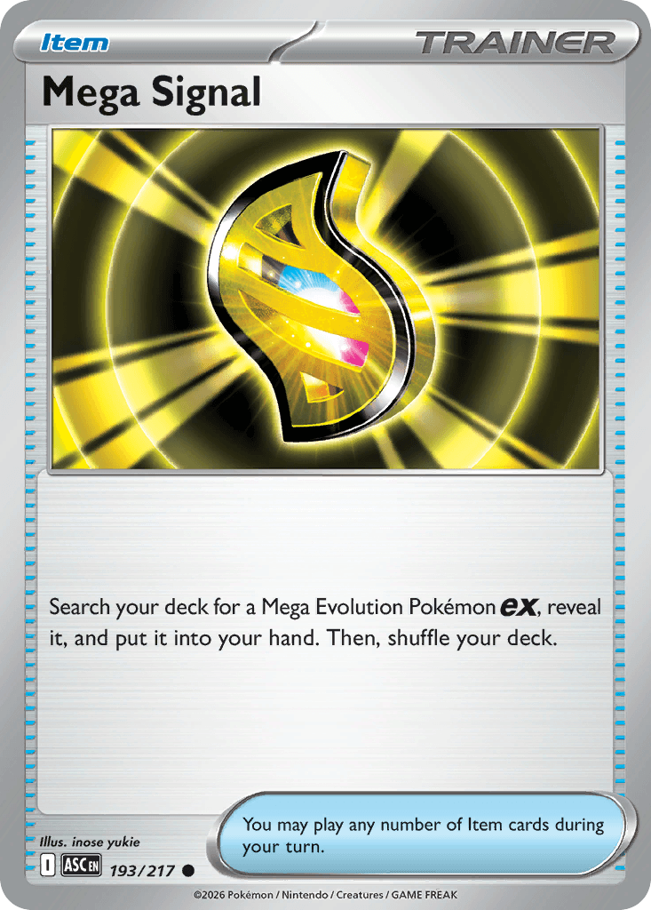Mega Signal Pokémon card