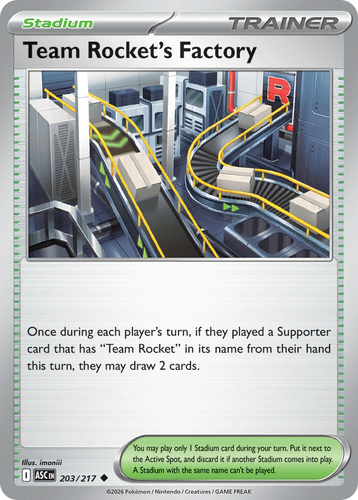 Team Rocket's Factory Pokémon card