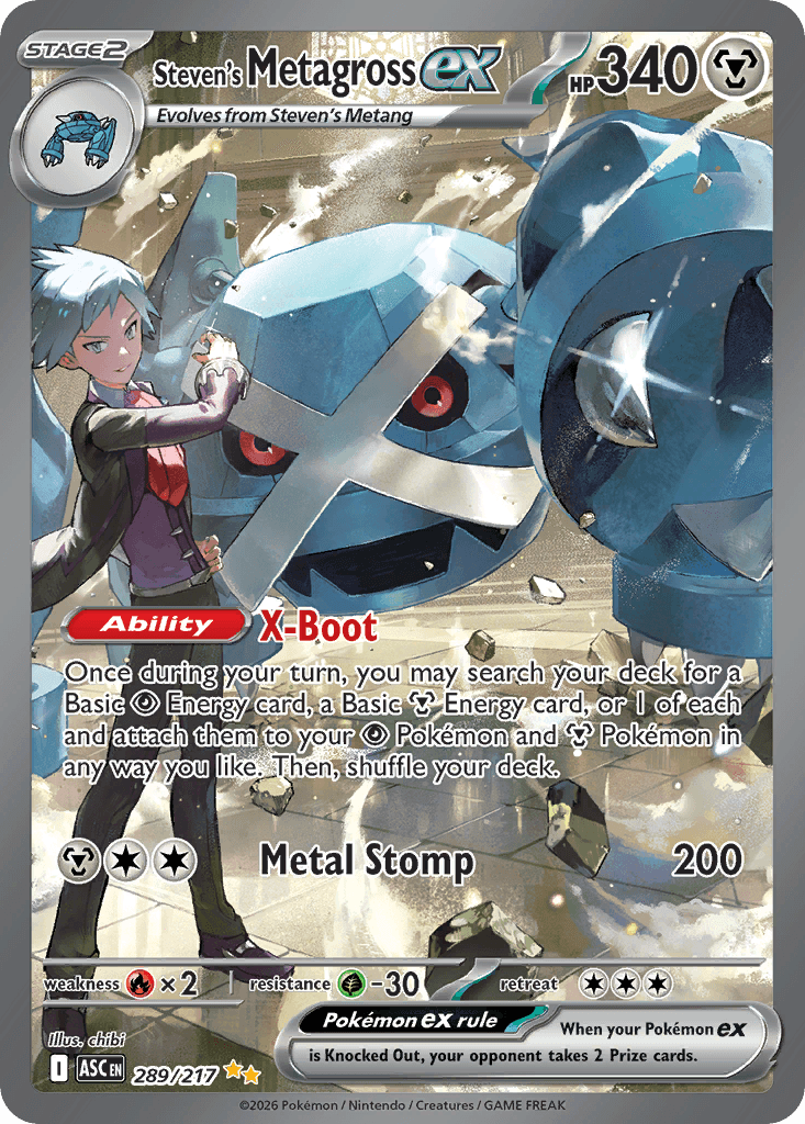 Steven's Metagross ex from Ascended Heroes