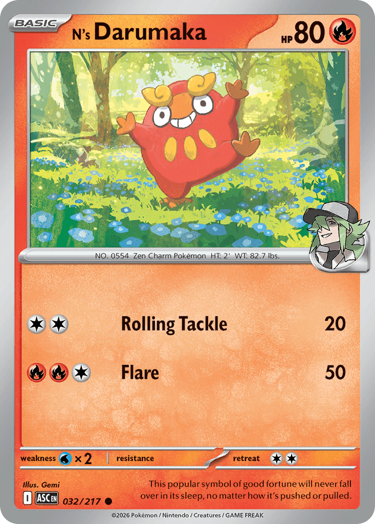 N's Darumaka — Fire type