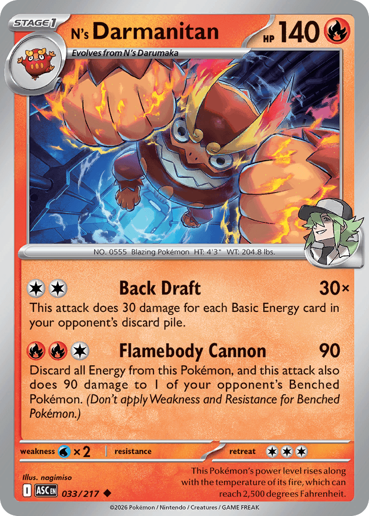 N's Darmanitan — Fire type
