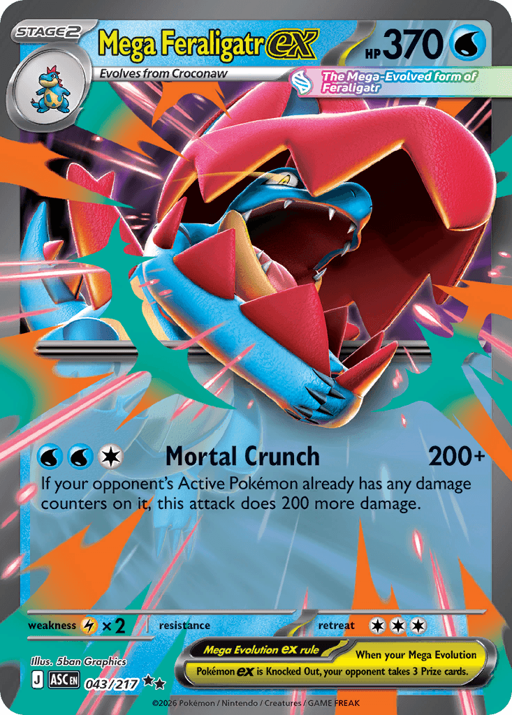 Mega Feraligatr ex — Water type