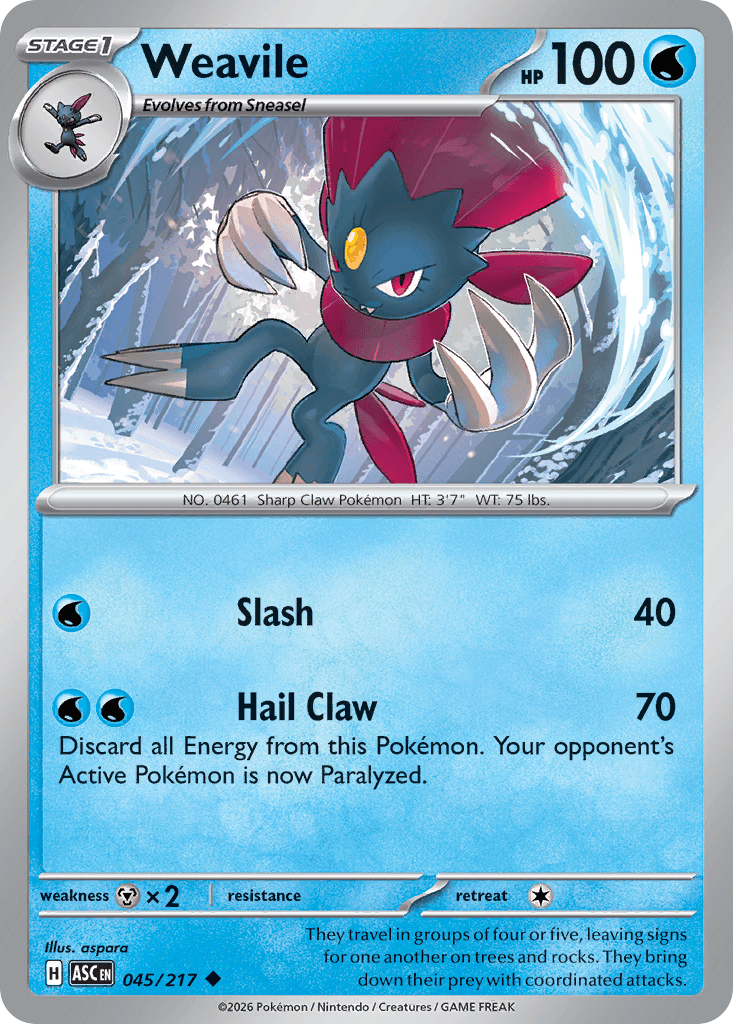 Weavile — Water type