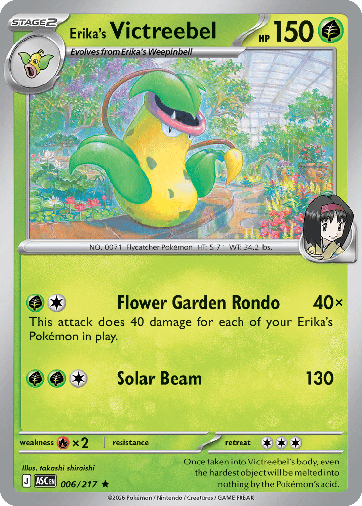 Erika's Victreebel — Grass type