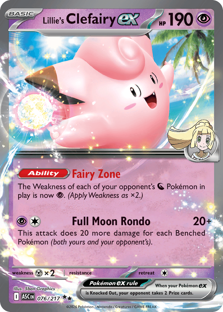 Lillie's Clefairy ex — Psychic type