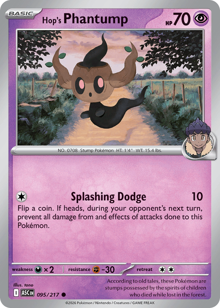 Hop's Phantump — Psychic type