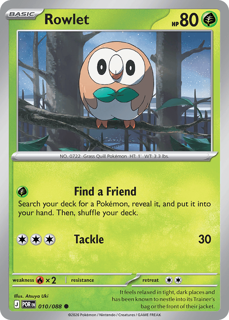 Rowlet — Grass type