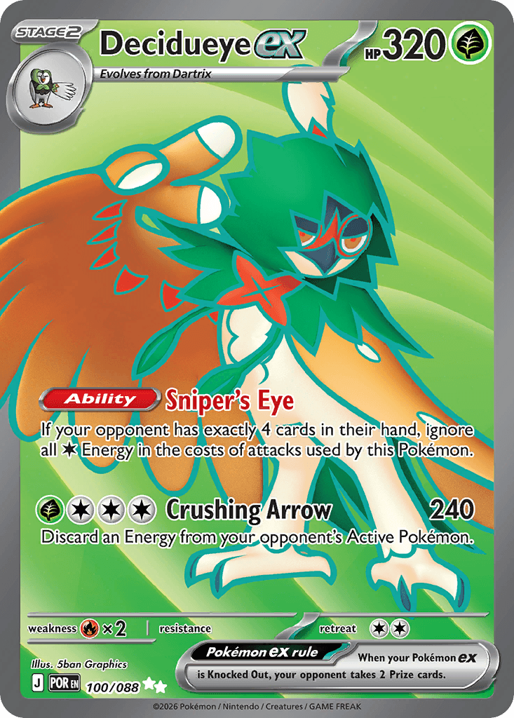 Decidueye ex — Grass type