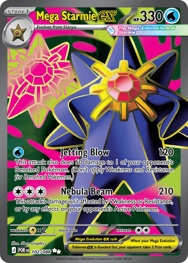 Mega Starmie ex — Water type
