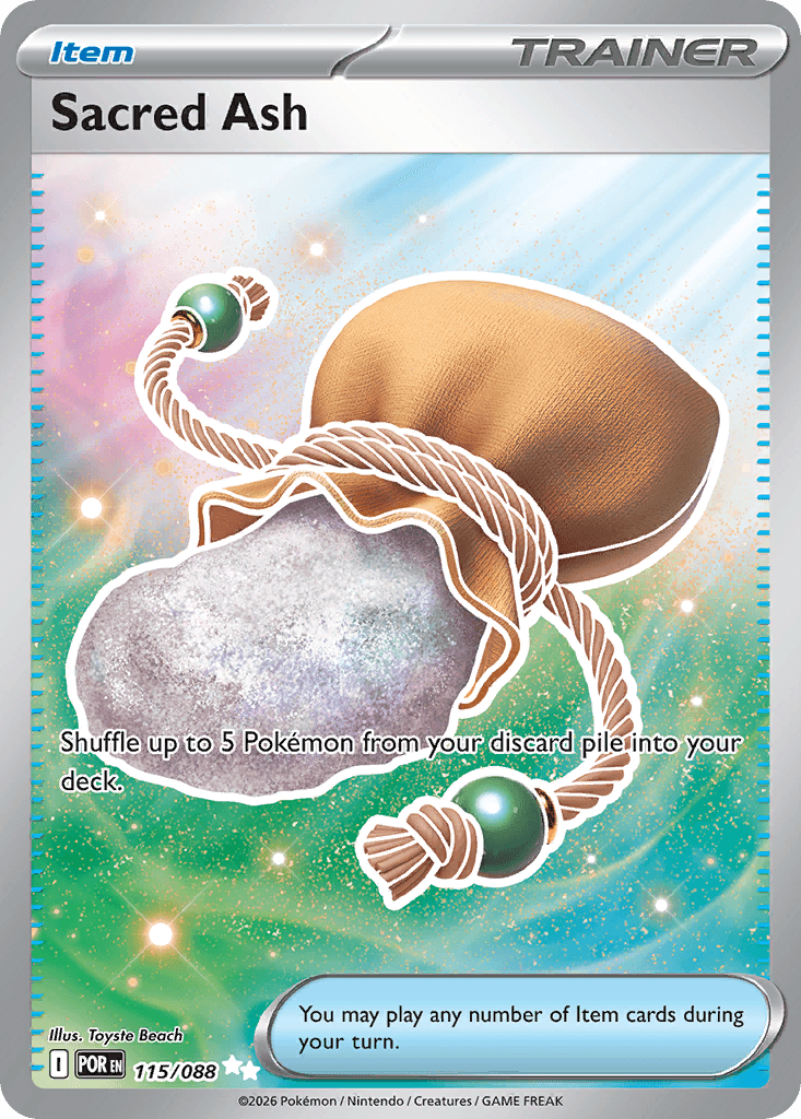 Sacred Ash Pokémon card