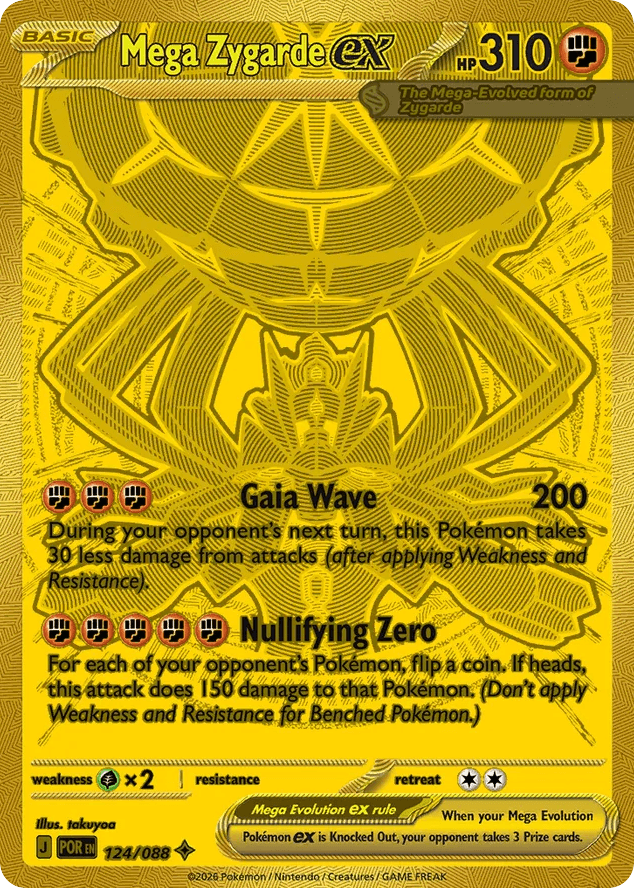 Mega Zygarde ex Pokémon card
