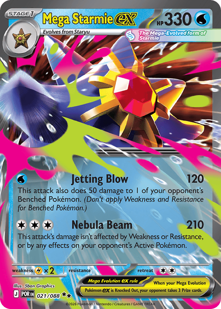 Mega Starmie ex — Water type
