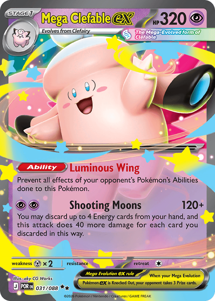 Mega Clefable ex — Psychic type