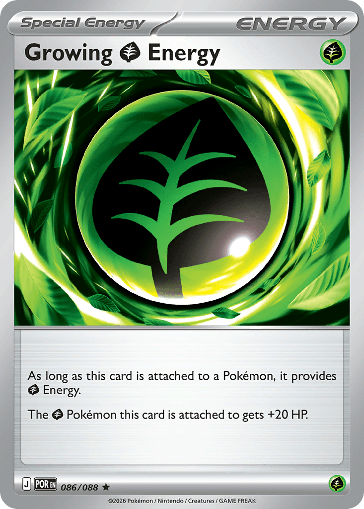 Growing Grass Energy Pokémon card
