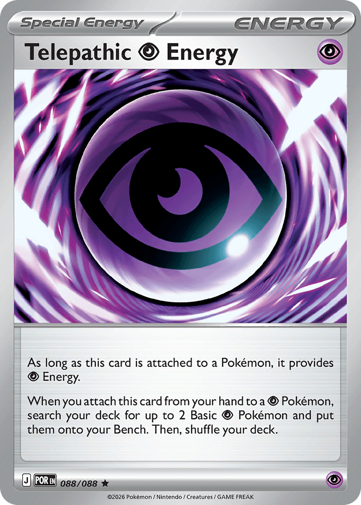 Telepathic Psychic Energy Pokémon card