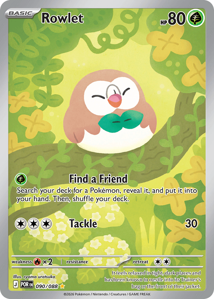 Rowlet — Grass type