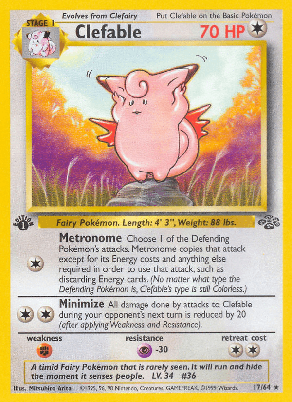 Clefable Pokémon card