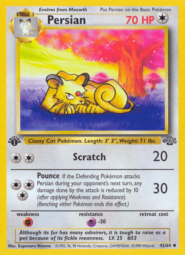 Persian Pokémon card