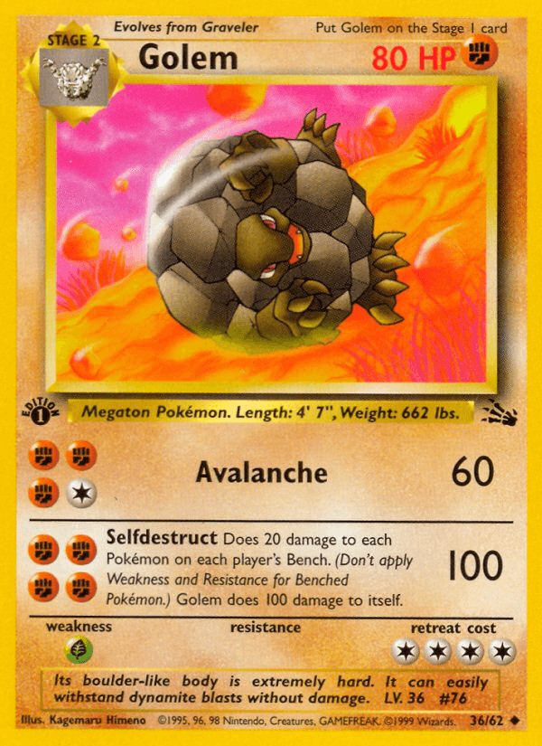 Golem Pokémon card