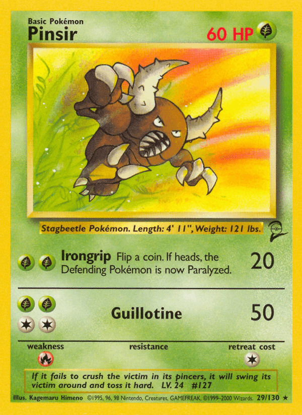 Pinsir Pokémon card