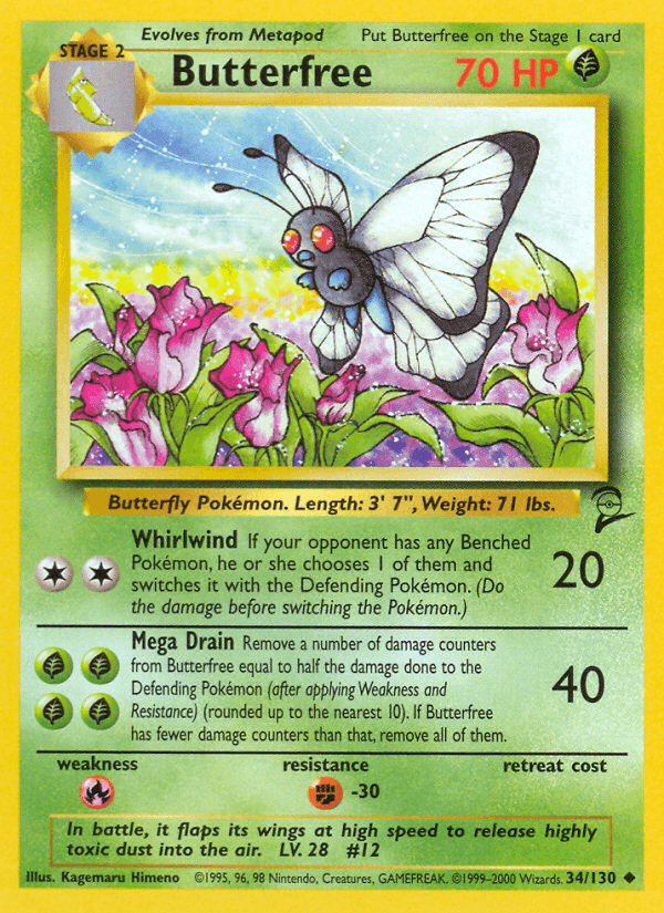 Butterfree Pokémon card