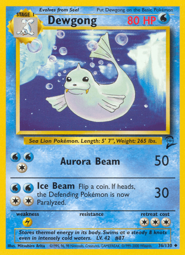 Dewgong Pokémon card
