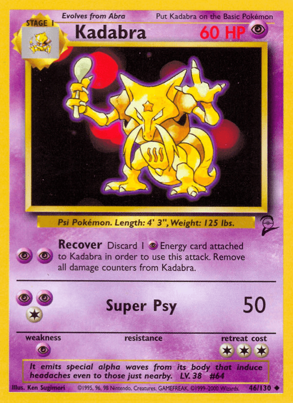 Kadabra Pokémon card