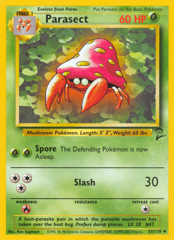 Parasect Pokémon card