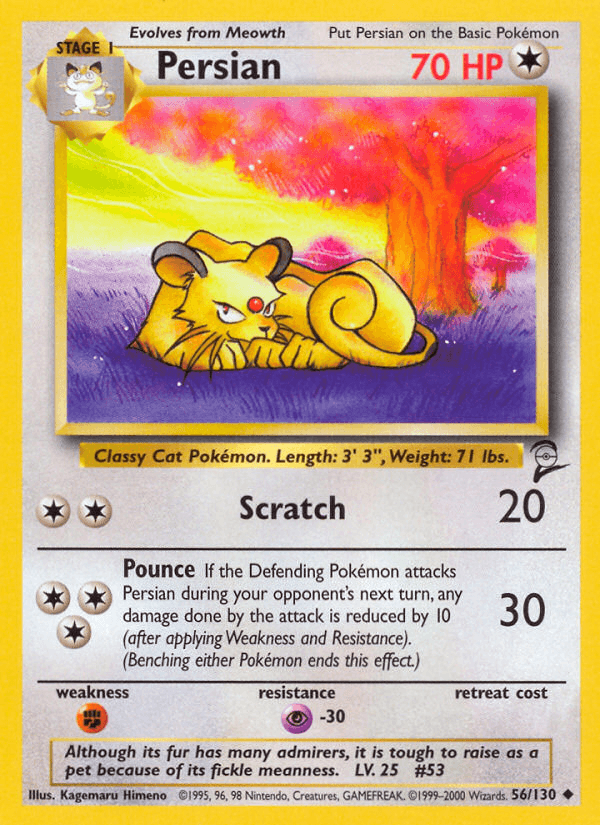 Persian Pokémon card