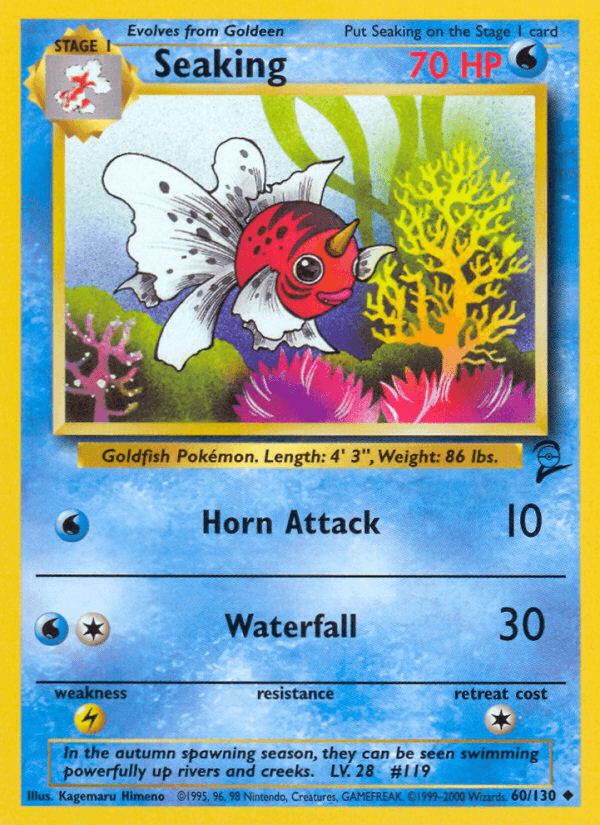 Seaking Pokémon card
