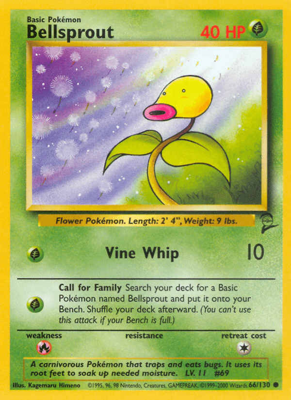 Bellsprout Pokémon card