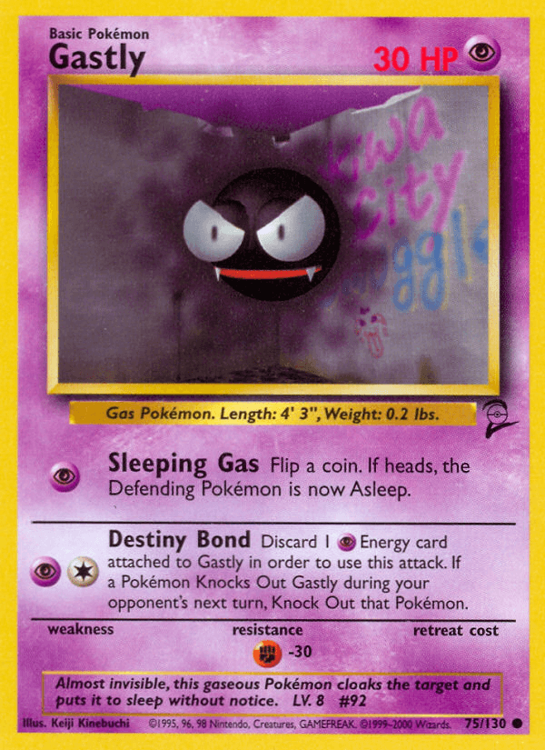 Gastly Pokémon card