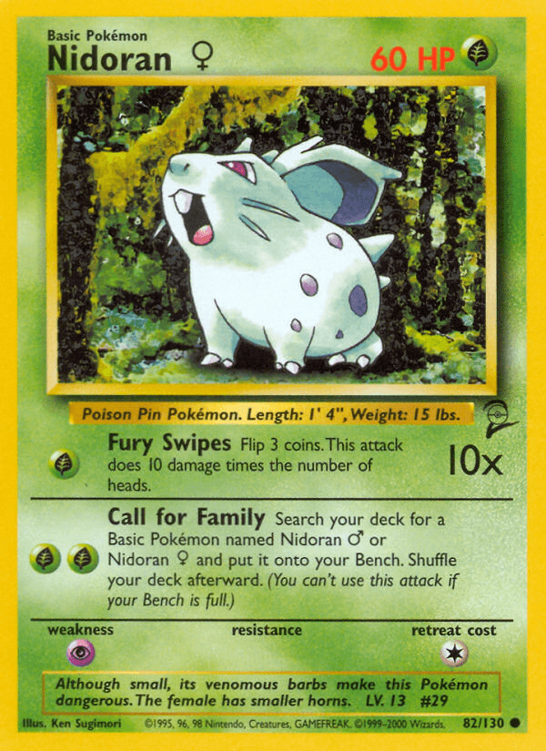 Nidoran ♀ Pokémon card