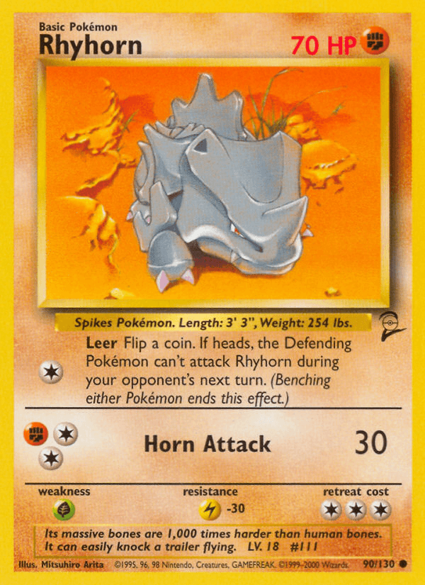 Rhyhorn Pokémon card