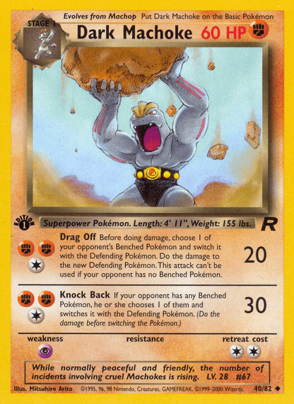 Dark Machoke Pokémon card