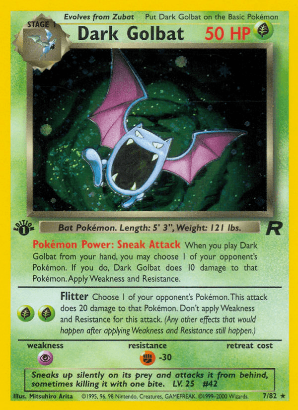 Dark Golbat Pokémon card