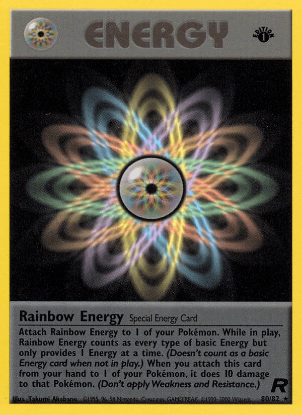 Rainbow Energy Pokémon card