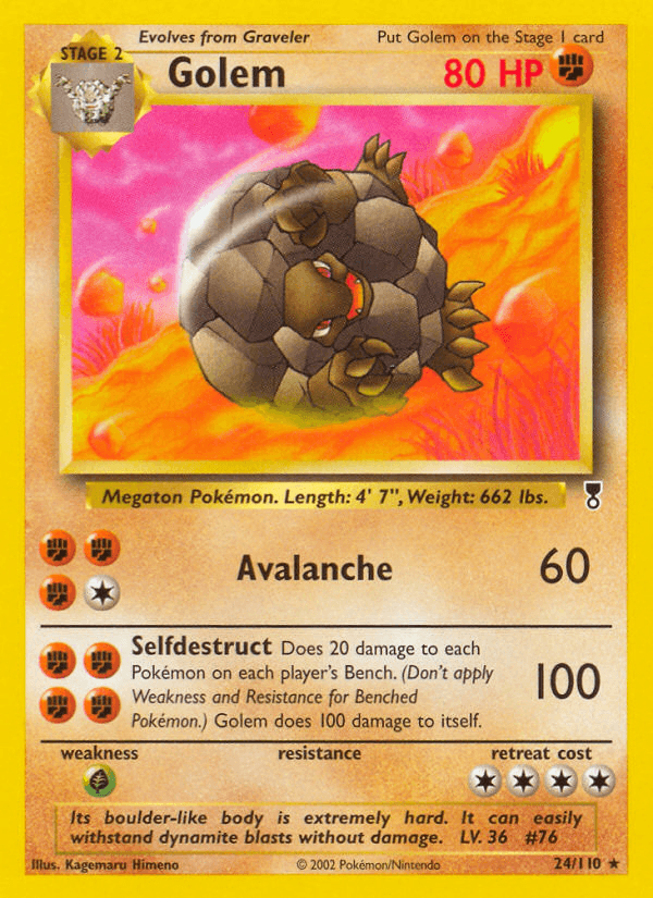 Golem Pokémon card