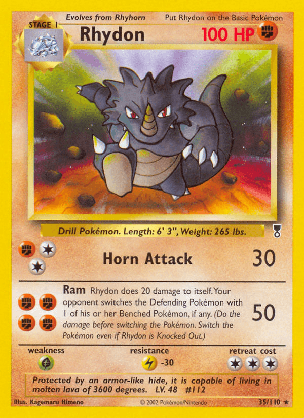 Rhydon Pokémon card