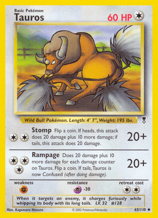 Tauros Pokémon card