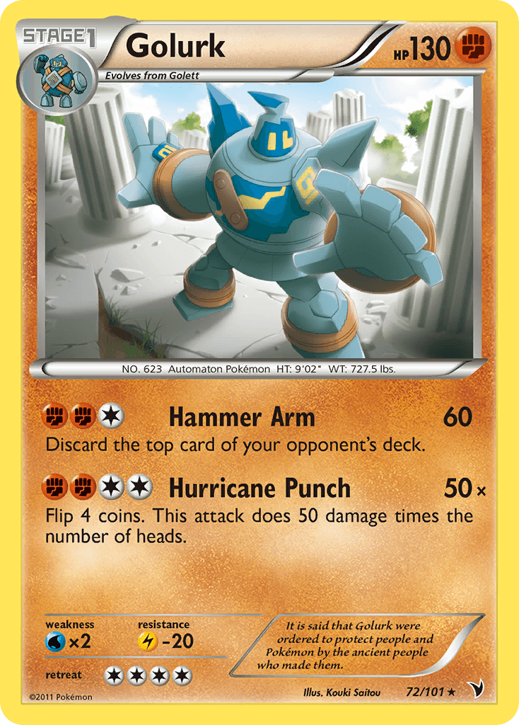Golurk Pokémon card